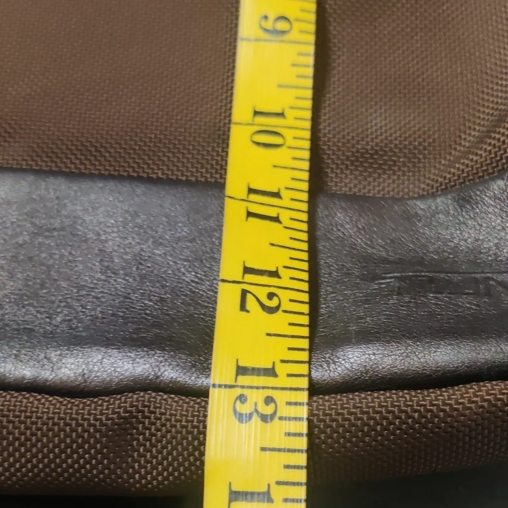 Tumi Ballistic Nylon Leather Trim Shoulder Carryon Briefcase Brown and Black